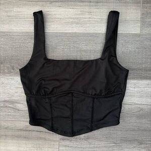 Black Cropped Tank Top